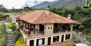 Villa de Leyva vista aerea Casa Margarita